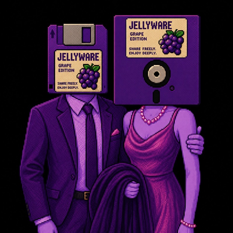 Jared Folkins with Jaimi in Jellyware Grape Edition style